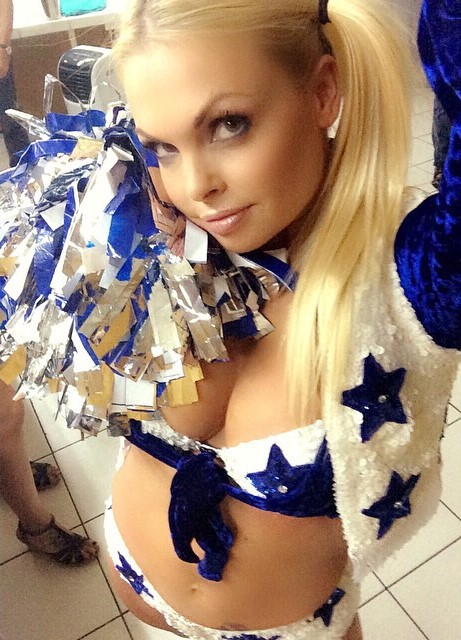 celeb porn star jesse jane in a cowboys cheerleader outfit