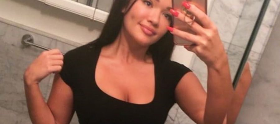 sexy missgenii taking a sexy selfie showing her cleavage and looking hot