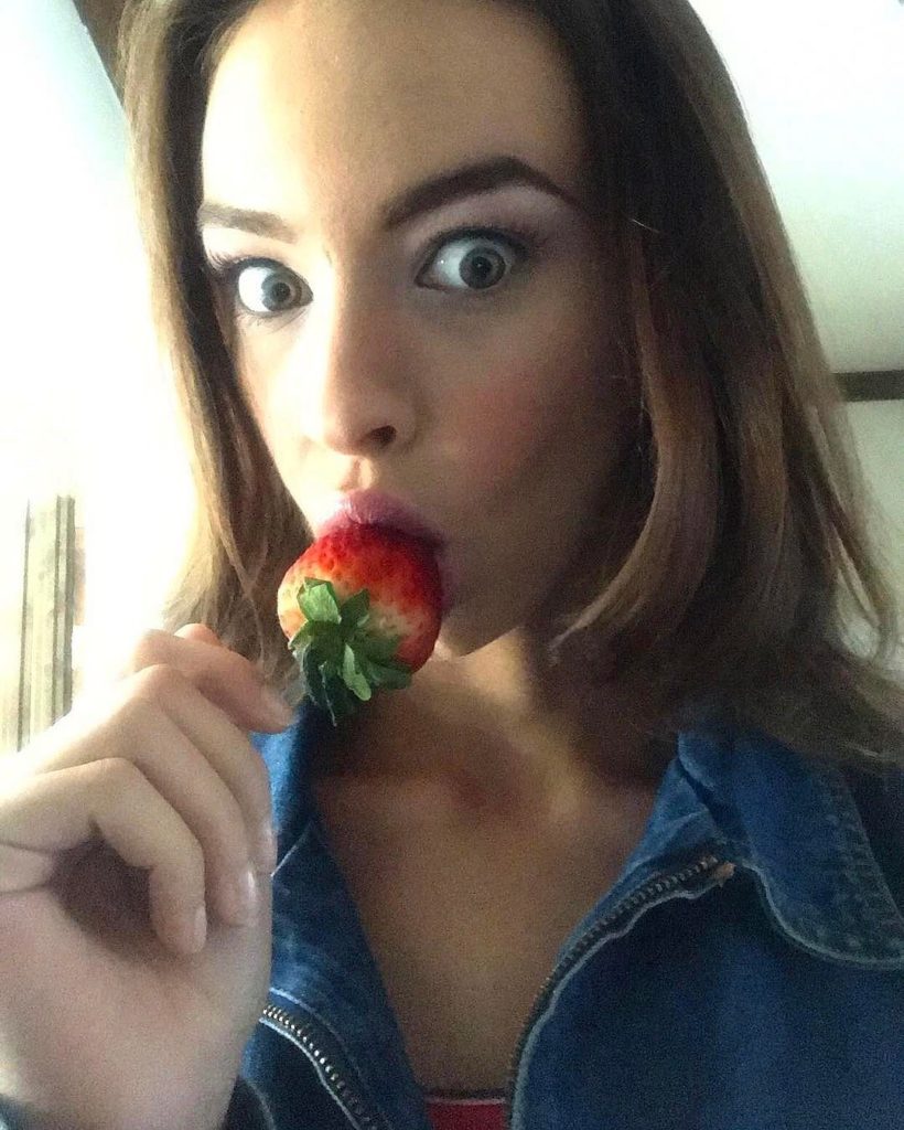 Charity Crawford strawberry blowjob