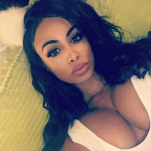 cleavage selfie taken by ana_montana in white tank top