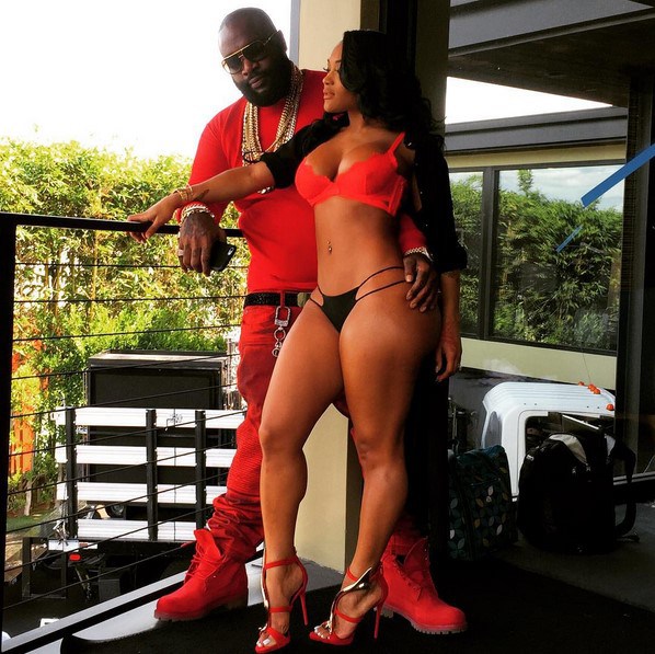 rick ross and lira galore in tiny bikini showing off her hot body and toned legs