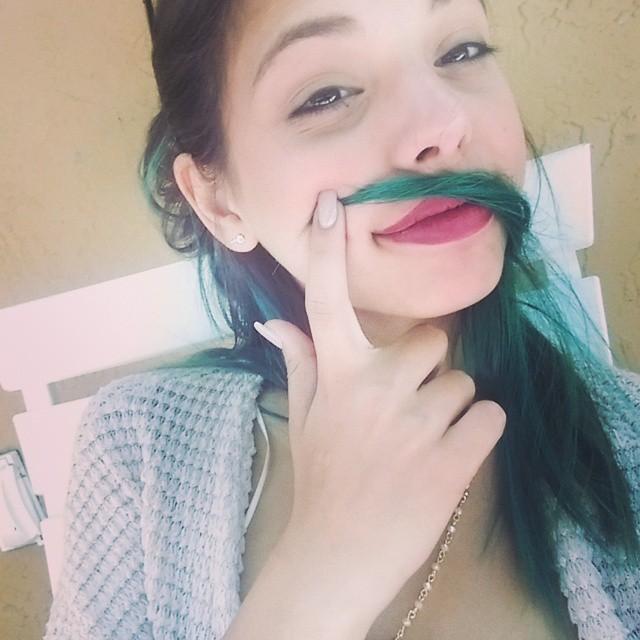 Gina Valentina hair mustache